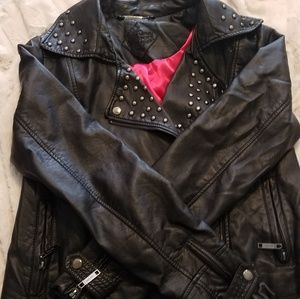 Black faux leather jacket